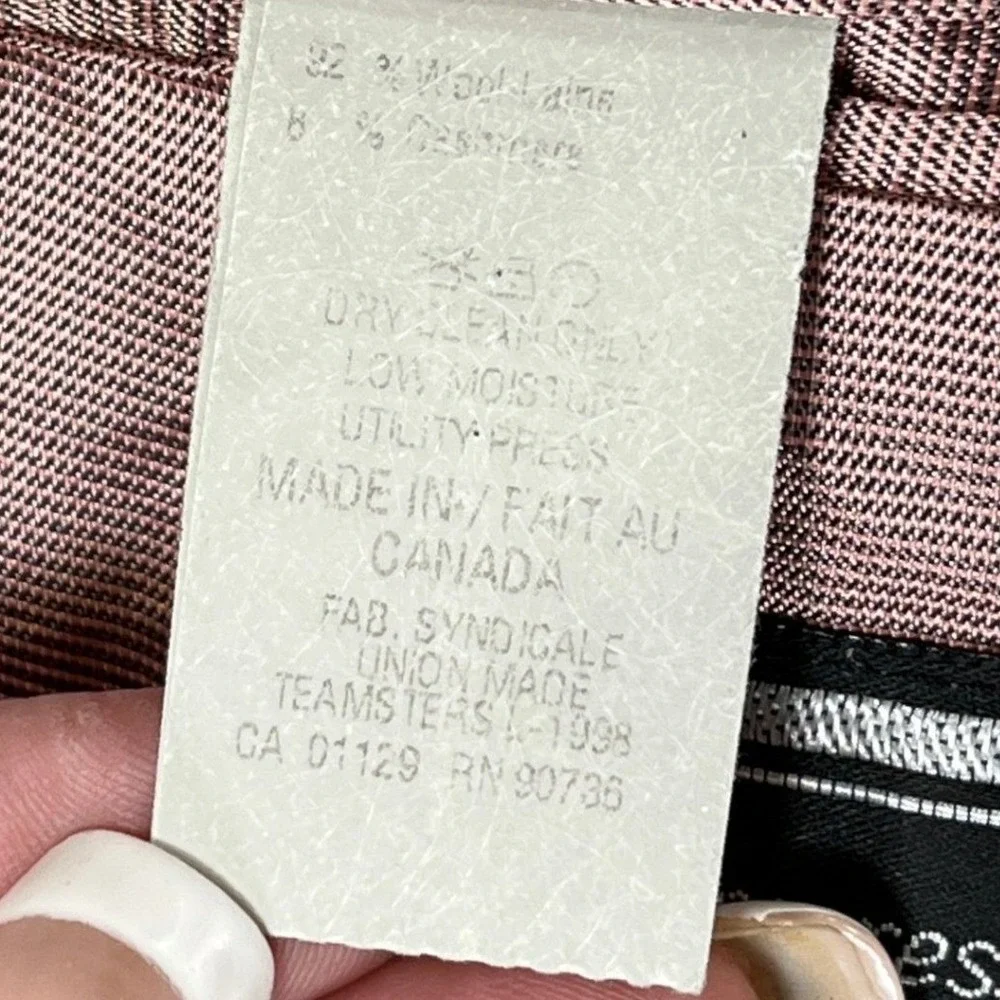 Ralph Lauren Wool Cashmere Blazer Mens 54R Pinstripe Pink Lining Professional
